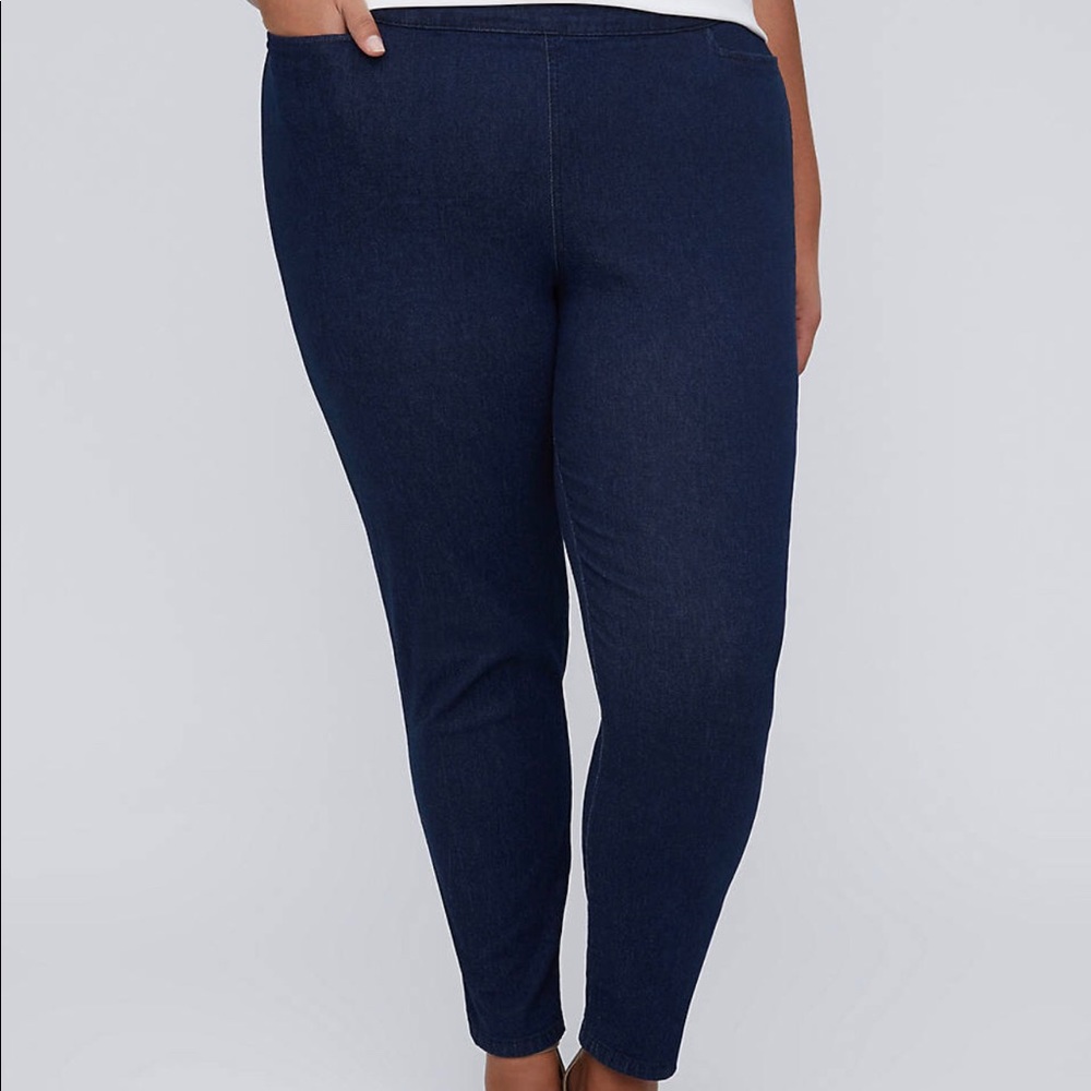 4X Essentials Flat Front Pull On Dark Denim Jean